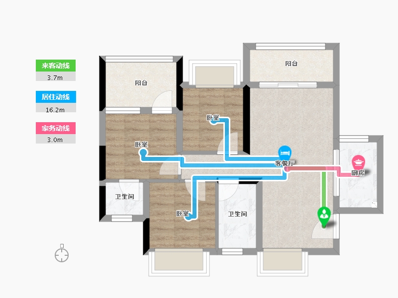 广东省-深圳市-星河荣御三期-61.34-户型库-动静线