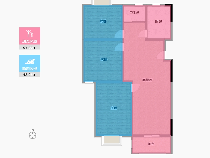 河南省-周口市-豫府花园-101.00-户型库-动静分区