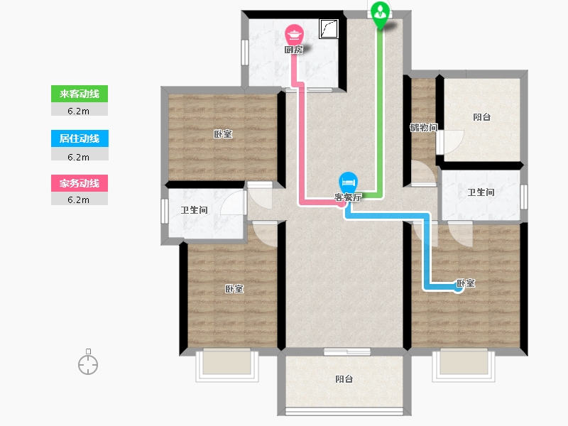 广东省-汕尾市-龙光玖龙府-101.03-户型库-动静线