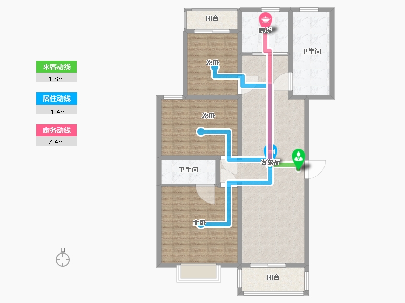 河南省-周口市-豫府花园-111.00-户型库-动静线