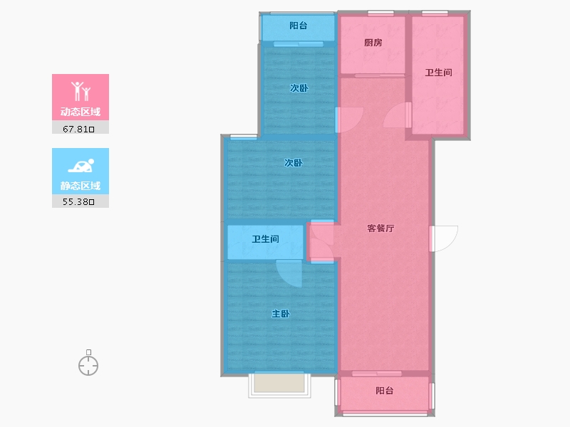 河南省-周口市-豫府花园-111.00-户型库-动静分区