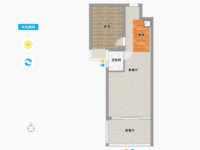 湖南省-怀化市-和美·状元府-48.90-户型库-采光通风