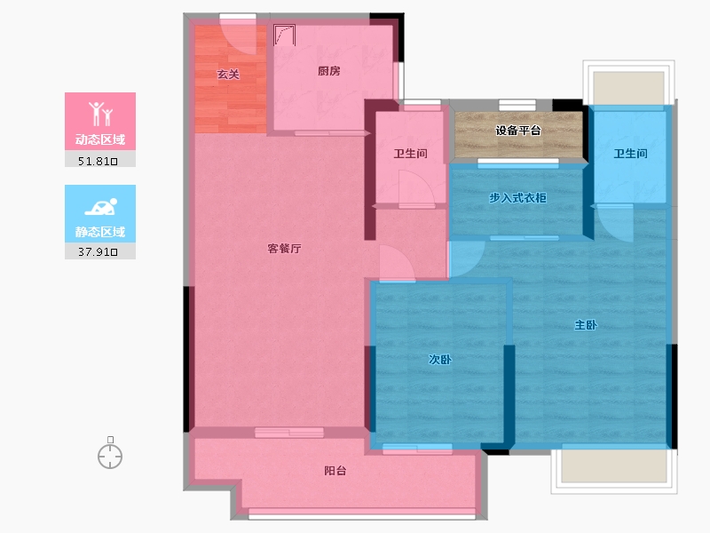 湖南省-常德市-旭辉国际新城-82.65-户型库-动静分区