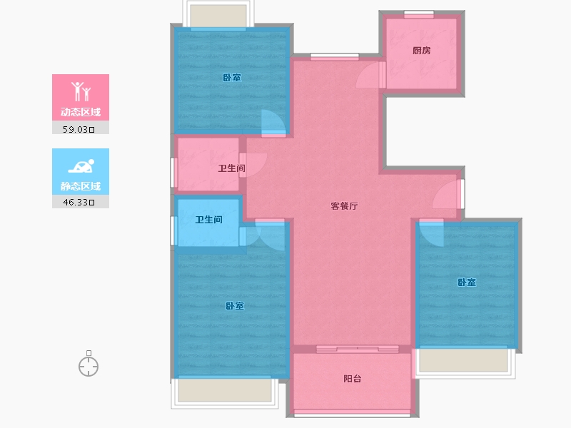 河南省-周口市-信诚清华园-93.78-户型库-动静分区