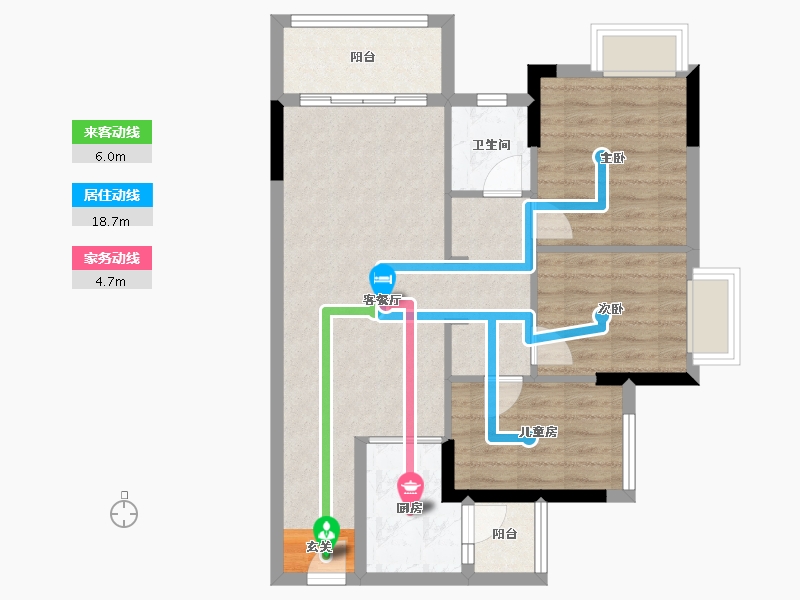 广东省-清远市-海伦堡·云溪九里-73.97-户型库-动静线