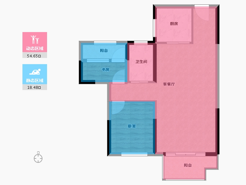 湖南省-郴州市-郴州中梁首府-65.53-户型库-动静分区