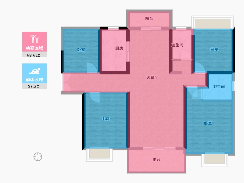 湖南省-郴州市-九悦城-108.58-户型库-动静分区