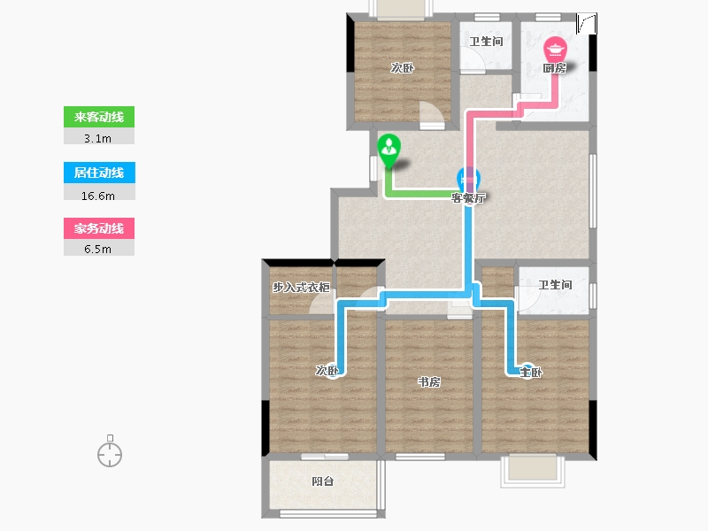 河南省-周口市-豫府花园-111.72-户型库-动静线