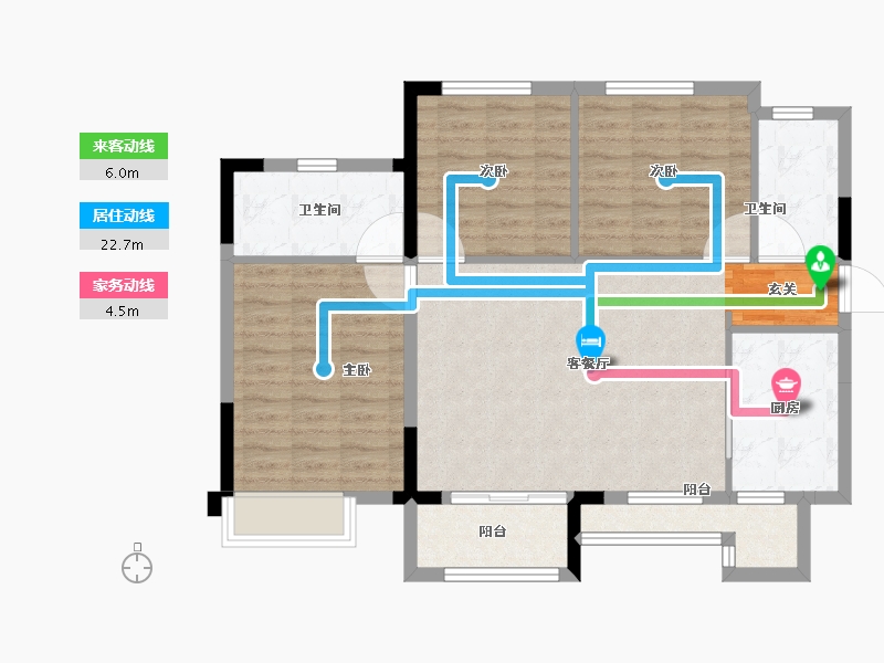 广东省-清远市-清远佳兆业城市广场-91.00-户型库-动静线