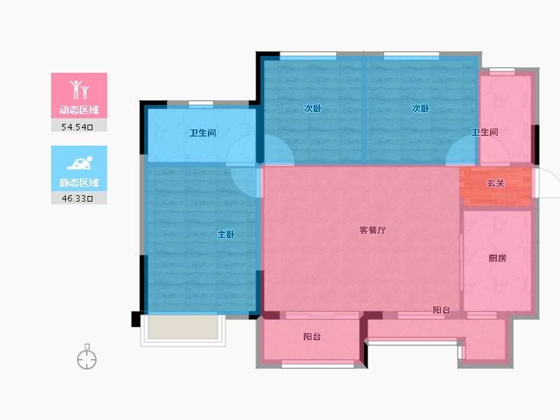 广东省-清远市-清远佳兆业城市广场-91.00-户型库-动静分区