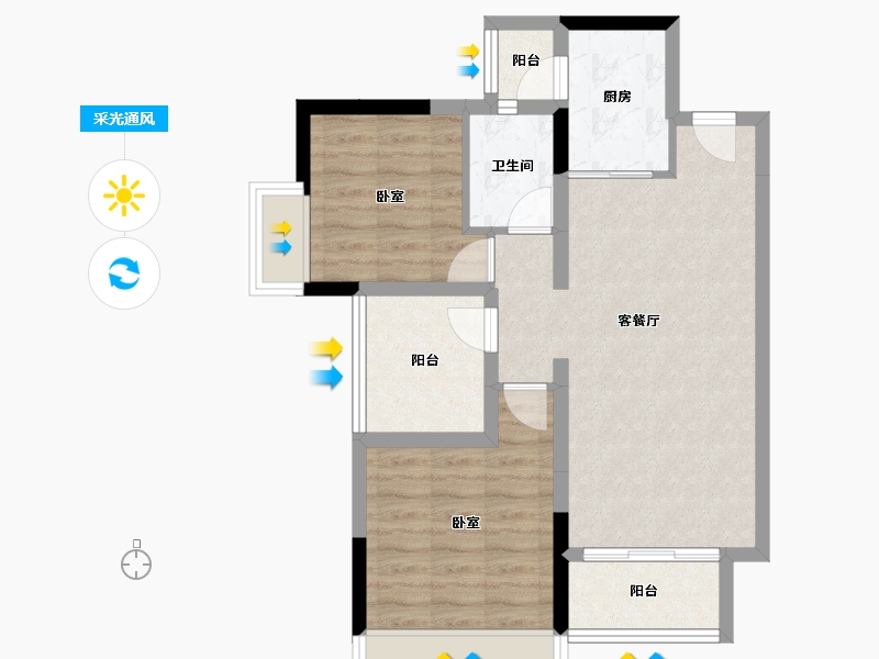 广东省-深圳市-山语海-66.13-户型库-采光通风