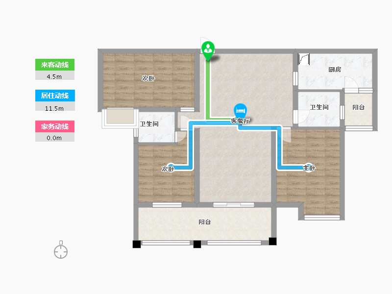 湖南省-常德市-博雅公馆-95.98-户型库-动静线