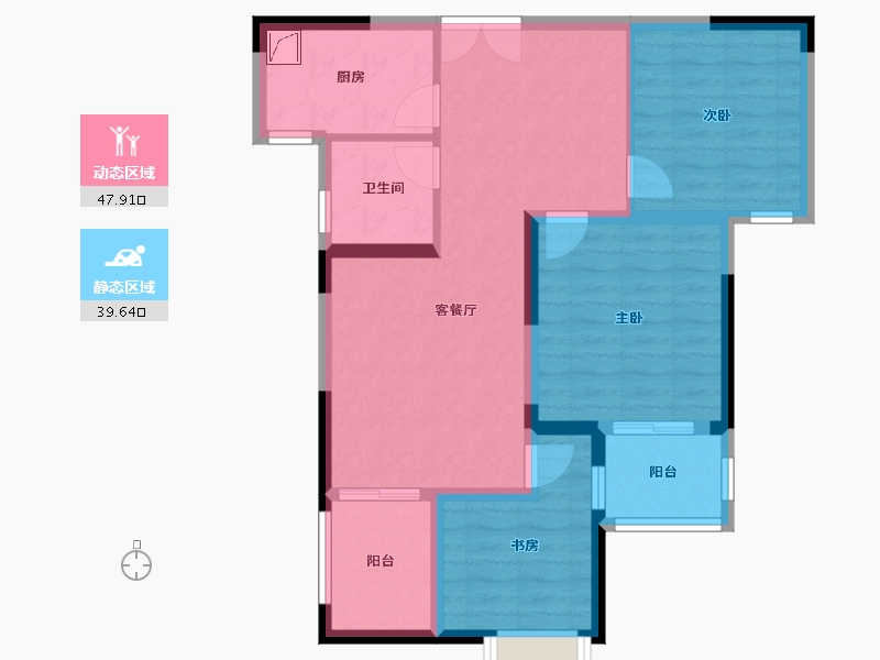 湖南省-长沙市-滨江一号-77.47-户型库-动静分区