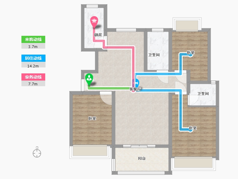 河南省-周口市-信诚清华园-95.20-户型库-动静线