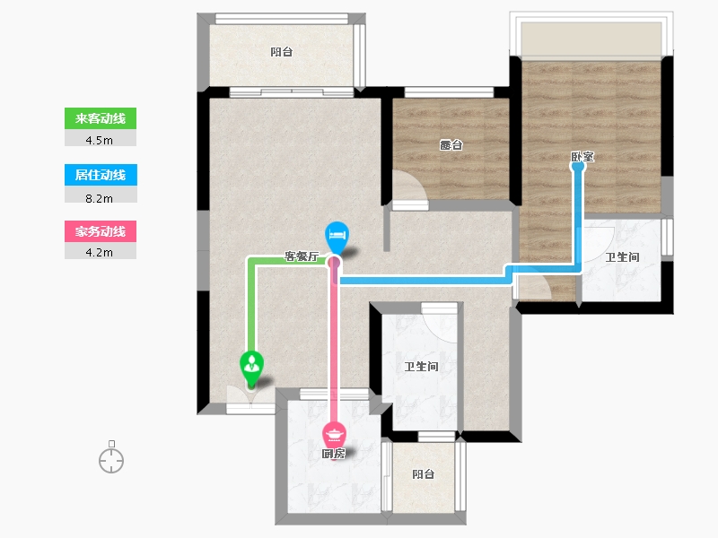 广东省-深圳市-宇宏健康花城知了山-71.56-户型库-动静线