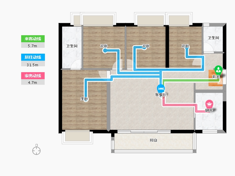 广东省-清远市-时代香海彼岸-102.49-户型库-动静线