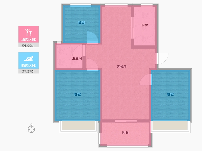 河南省-周口市-信诚清华园-84.10-户型库-动静分区