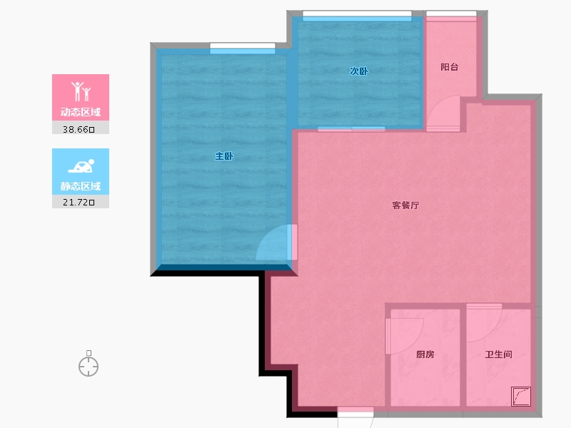 湖南省-长沙市-滨江一号-54.04-户型库-动静分区