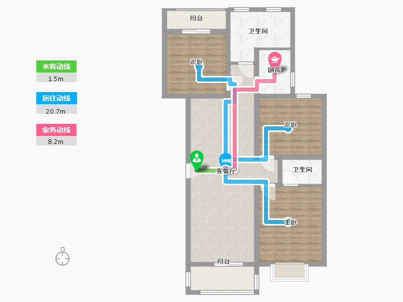 河南省-周口市-豫府花园-101.50-户型库-动静线