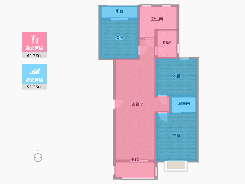 河南省-周口市-豫府花园-101.50-户型库-动静分区