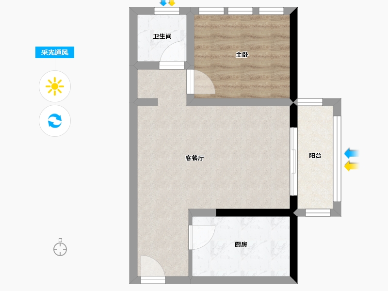 湖南省-长沙市-滨江一号-42.99-户型库-采光通风