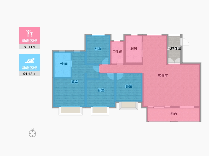 江苏省-南通市-中梁首府-132.01-户型库-动静分区