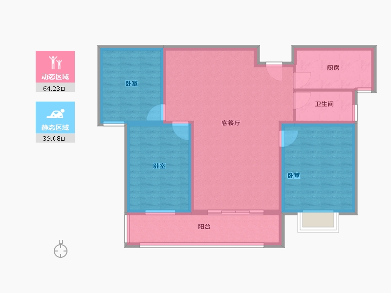 河南省-信阳市-新时代广场-92.69-户型库-动静分区