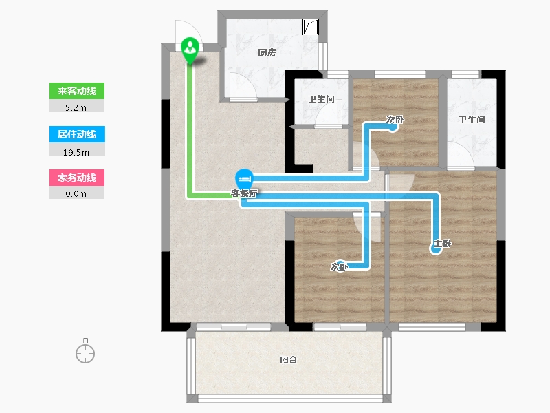 湖南省-长沙市-中南国际眼镜城-77.78-户型库-动静线