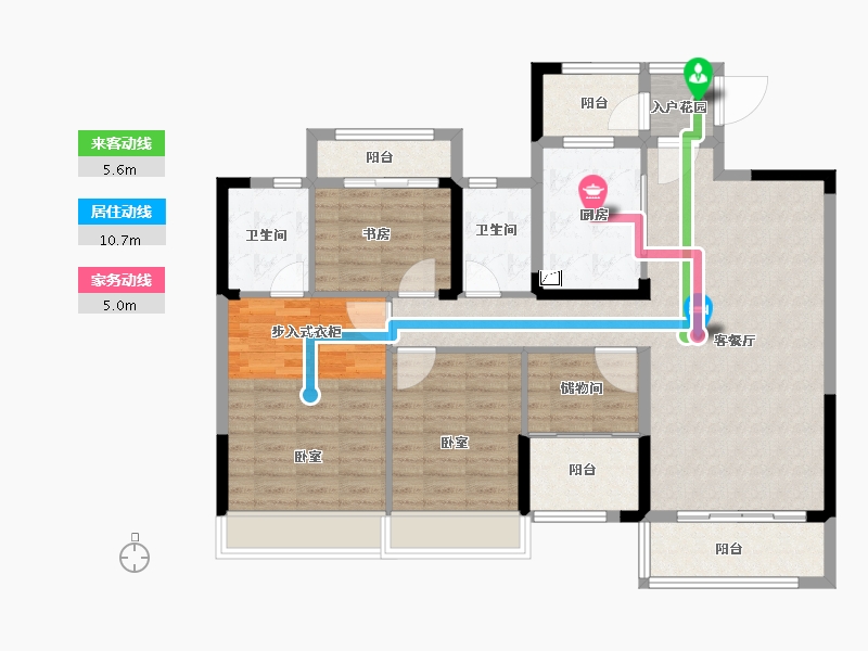 湖南省-岳阳市-恒大御景湾-114.14-户型库-动静线