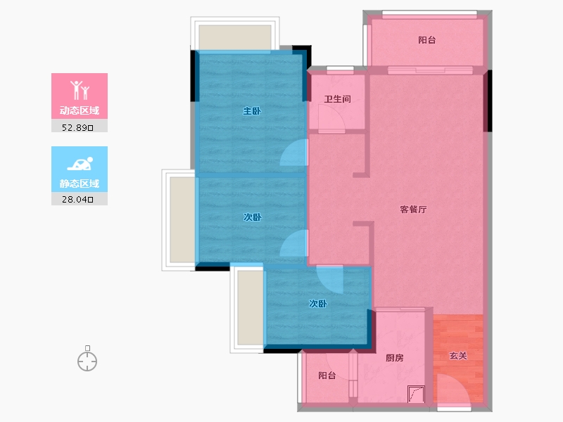 广东省-清远市-海伦堡·云溪九里-72.25-户型库-动静分区