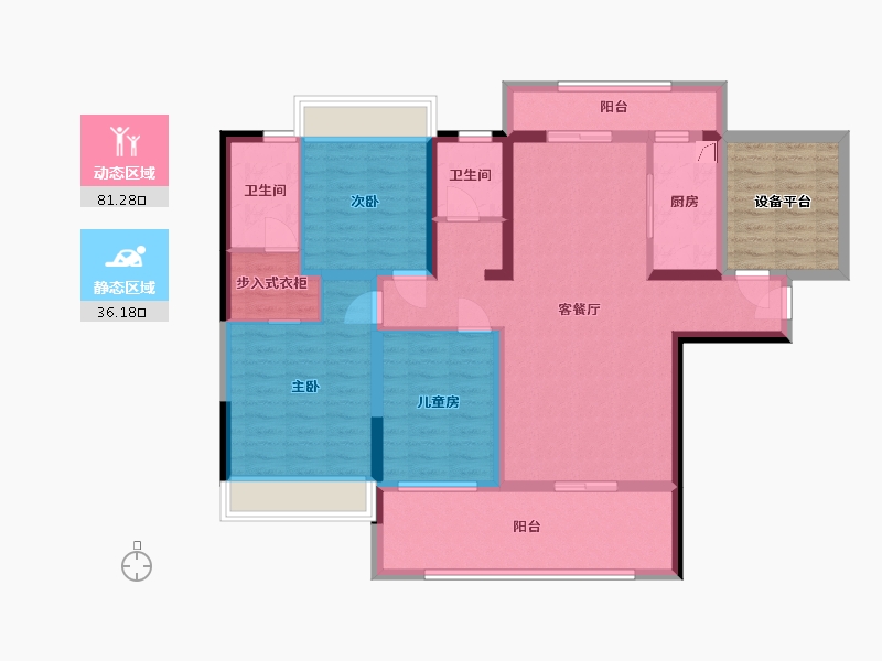 湖南省-常德市-临澧国宾府-112.02-户型库-动静分区