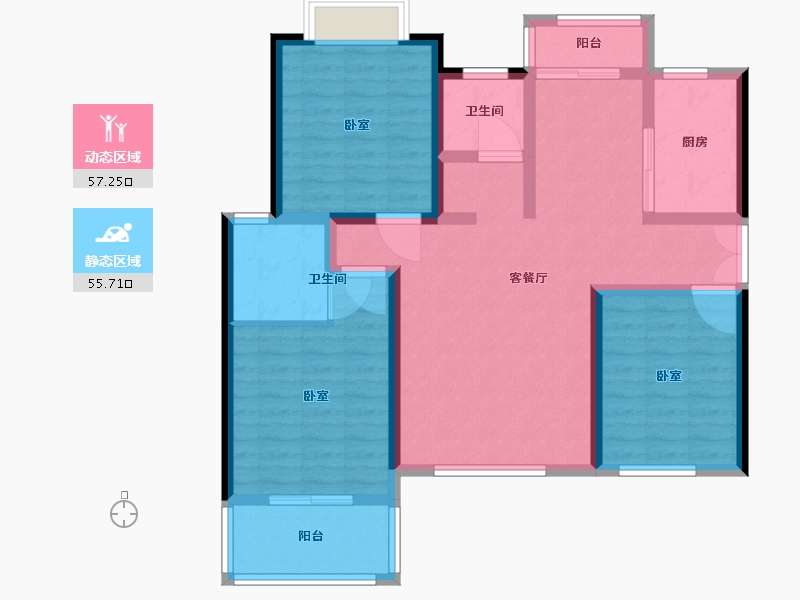 河南省-信阳市-根亲名都-100.55-户型库-动静分区