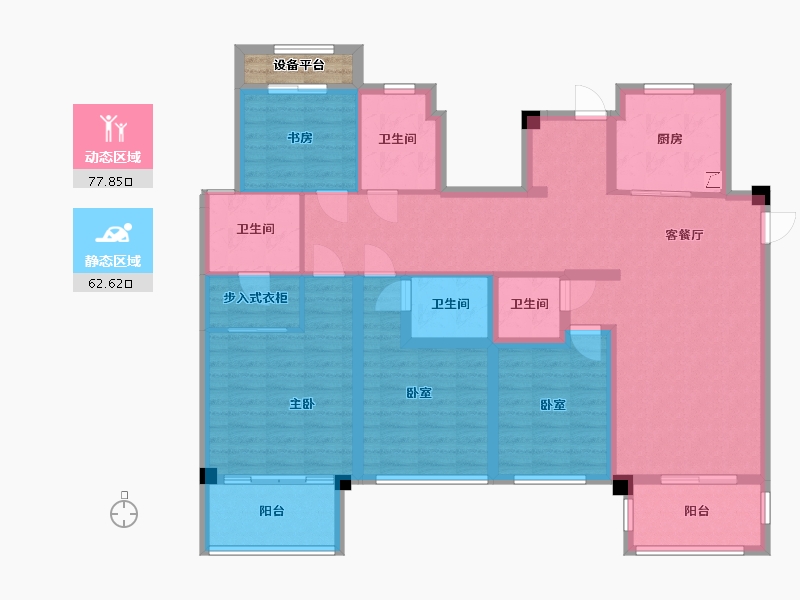 浙江省-嘉兴市-吉翔·东郡-127.86-户型库-动静分区