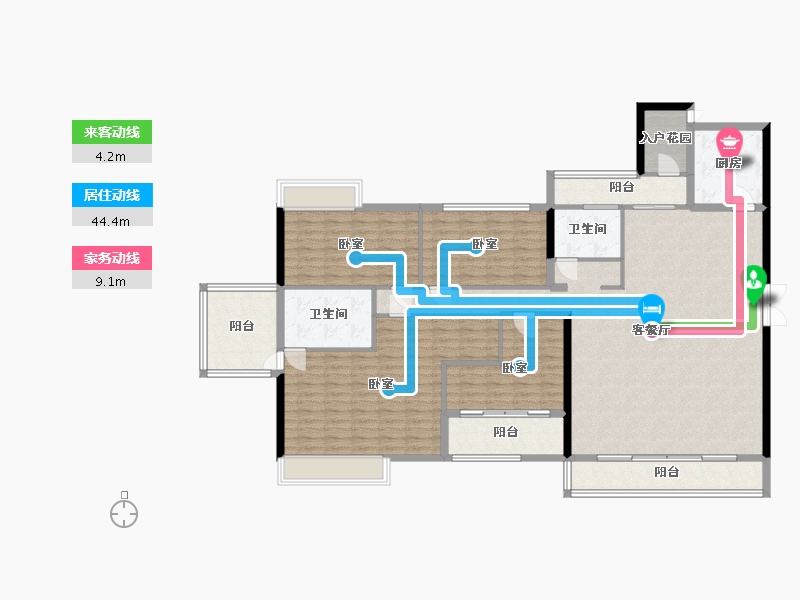 福建省-莆田市-新光·皇庭水岸-167.14-户型库-动静线