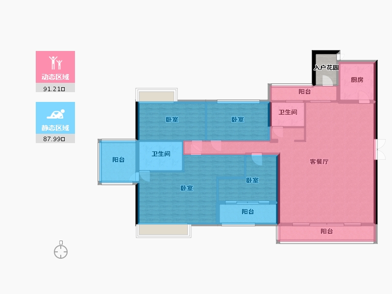 福建省-莆田市-新光·皇庭水岸-167.14-户型库-动静分区