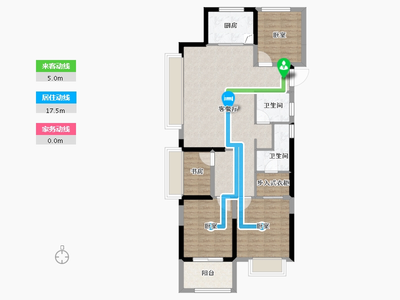 湖南省-岳阳市-祥生•金麟府-87.84-户型库-动静线