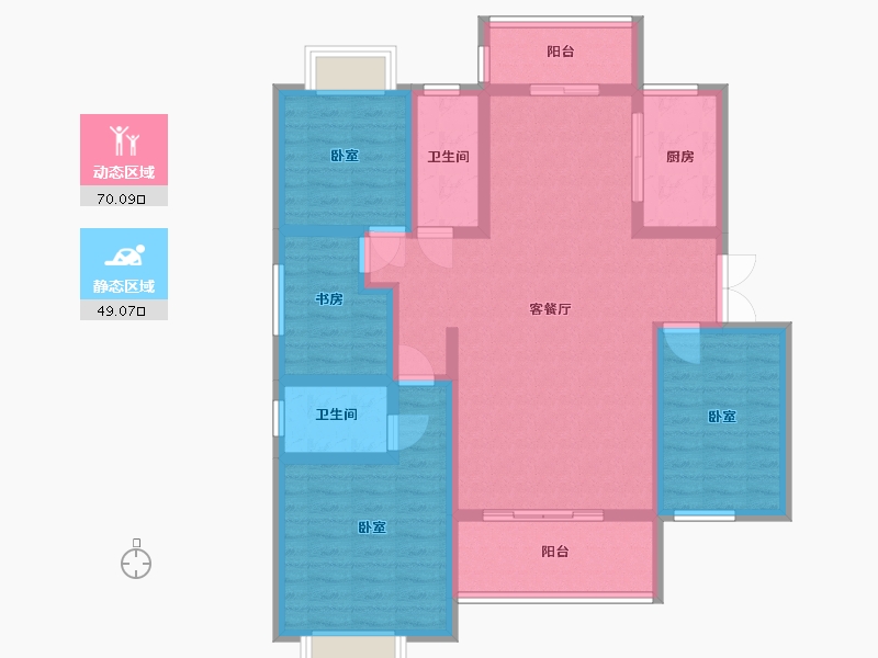 湖南省-郴州市-丽景华庭-105.61-户型库-动静分区