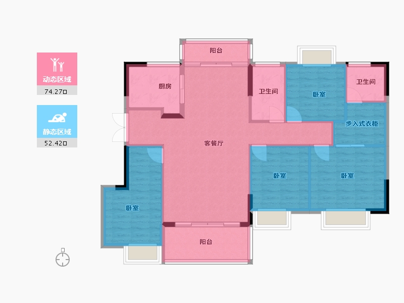 湖南省-岳阳市-云溪大汉新城-115.77-户型库-动静分区