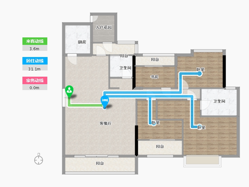 福建省-莆田市-新光·皇庭水岸-146.15-户型库-动静线