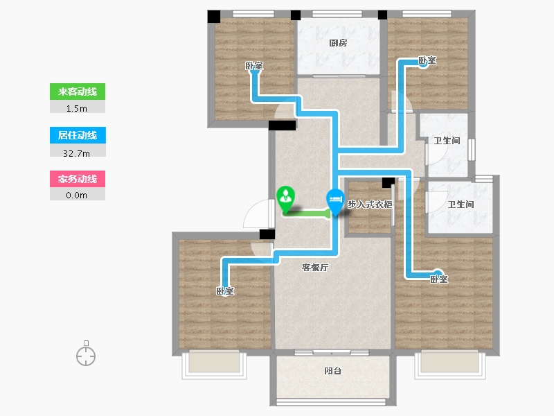 湖南省-岳阳市-祥生•金麟府-114.86-户型库-动静线