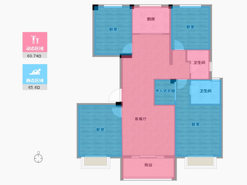 湖南省-岳阳市-祥生•金麟府-114.86-户型库-动静分区