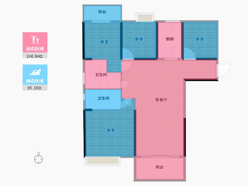 湖南省-郴州市-九悦城-186.46-户型库-动静分区