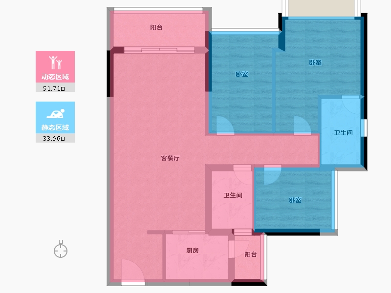 广东省-深圳市-万丰海岸城玺园-75.99-户型库-动静分区