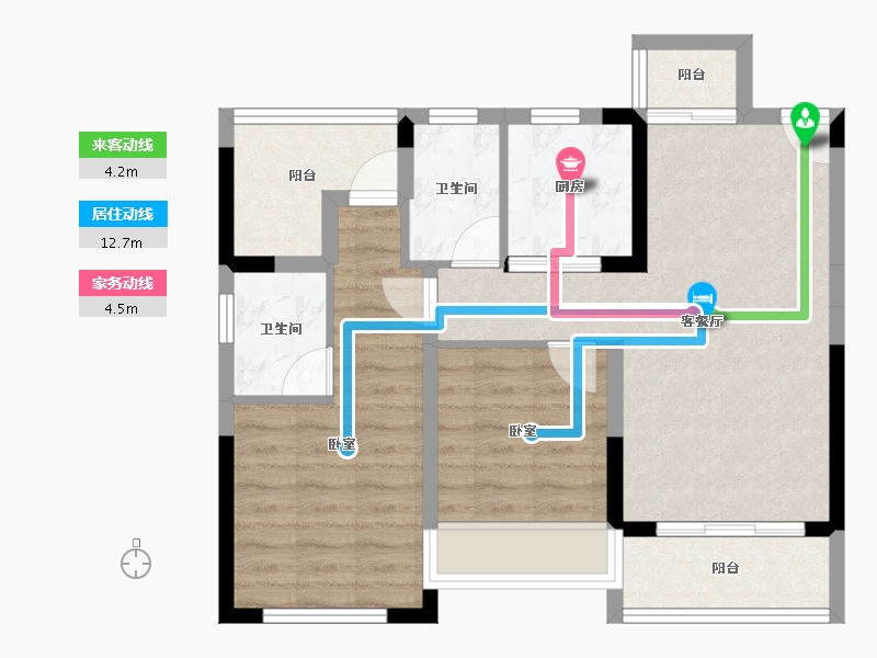 广东省-深圳市-中房翰林门-68.83-户型库-动静线