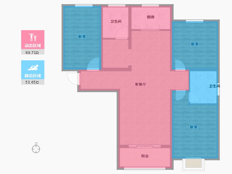 河南省-开封市-兰考京海湾-110.80-户型库-动静分区