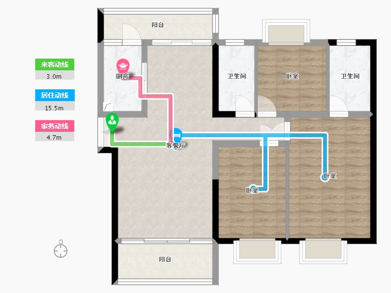 湖南省-怀化市-和美·状元府-95.08-户型库-动静线