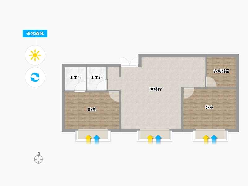 青海省-西宁市-申基金融广场-86.13-户型库-采光通风