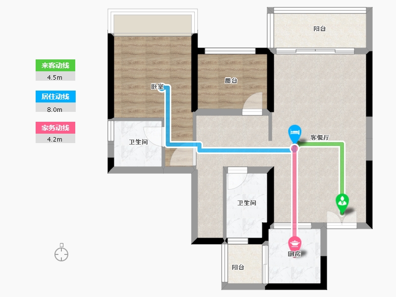 广东省-深圳市-宇宏健康花城知了山-72.77-户型库-动静线