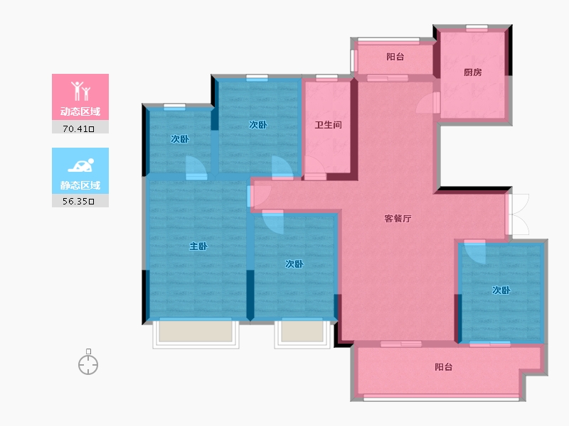 河南省-周口市-鹿邑建业桂园-112.00-户型库-动静分区