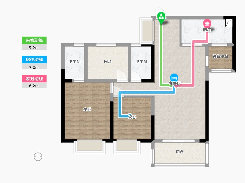 湖南省-常德市-石门碧桂园望江府-86.48-户型库-动静线